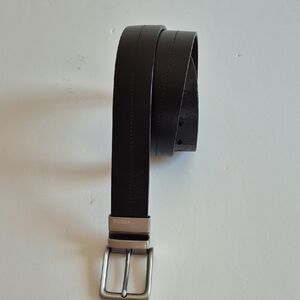 Fossil Black Leather Belt Sz 80/32
